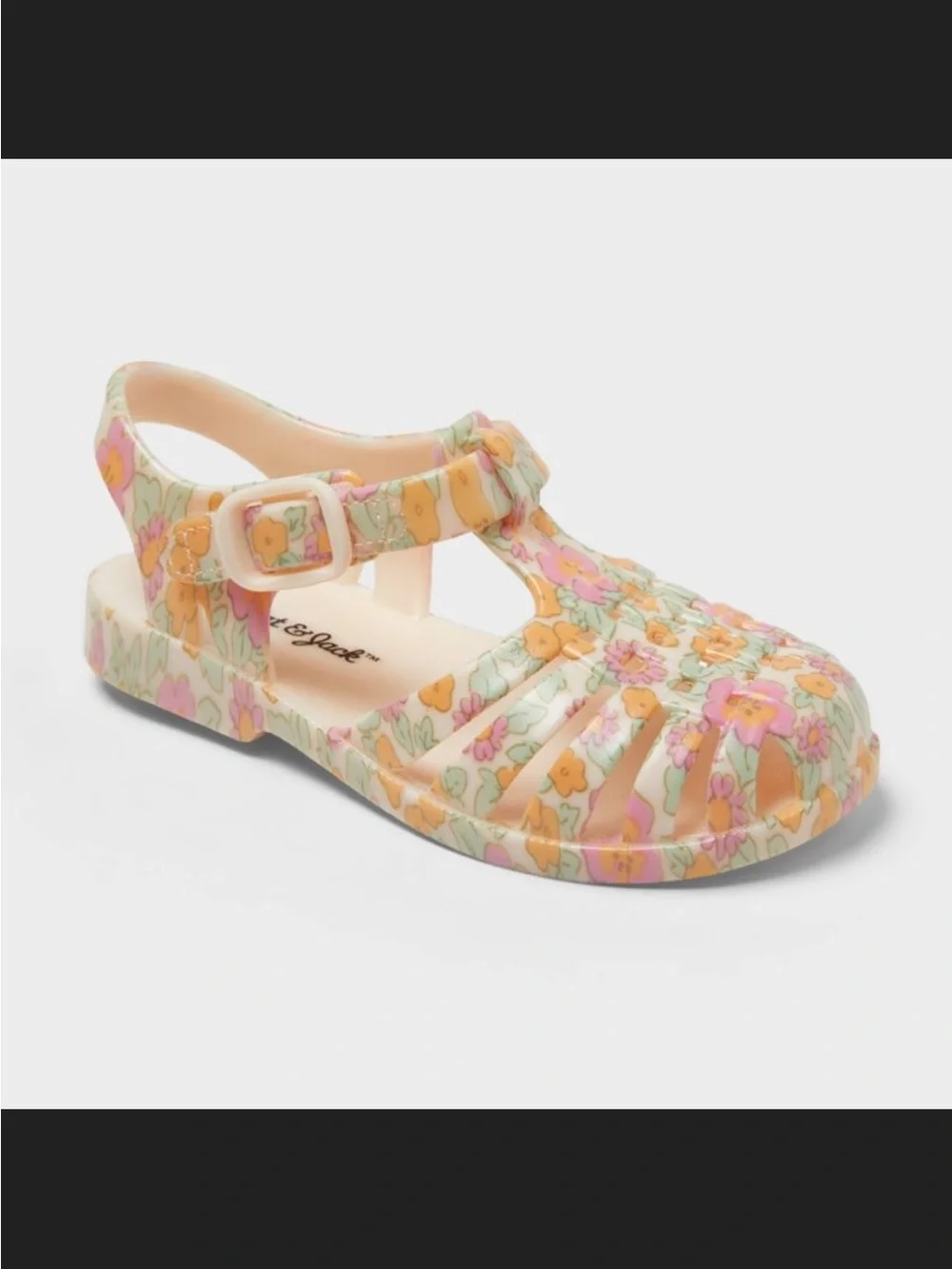 Toddler Girls Multicolored Floral Sunny Jelly Beach Sandals- Cat & Jack
